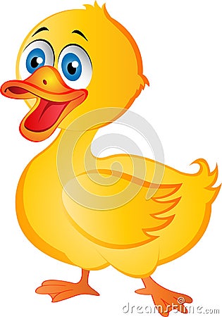 Cartoon Duck Vector Illustration