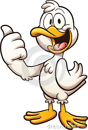 Cartoon duck Vector Illustration