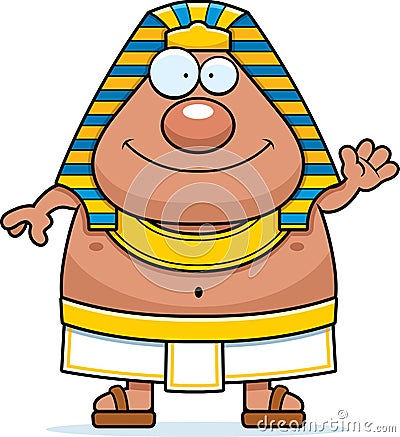 Cartoon Egyptian Pharaoh Waving Stock Vector - Image: 51208117