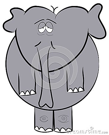 Cartoon elephant Vector Illustration