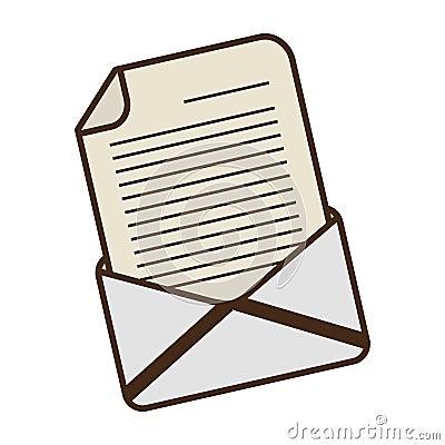 cartoon email envelope message letter Cartoon Illustration