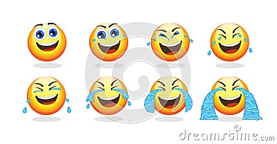 Cartoon Emoji Animation Collection Vector Illustration