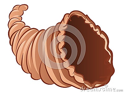 Cartoon empty Cornucopia Vector Illustration