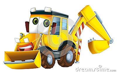 Cartoon excavator Cartoon Illustration