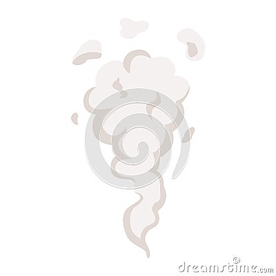 Cartoon explosion, steam clouds, puff, mist, fog, watery vapour. Special effect. Vector Illustration