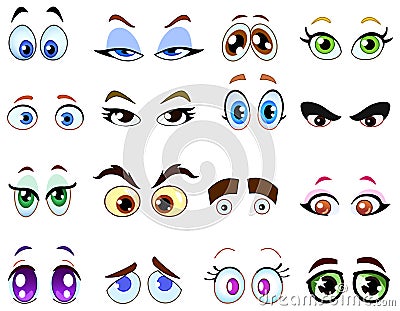 Cartoon eyes Vector Illustration