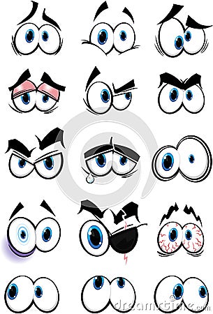 Cartoon Eyes Vector Illustration