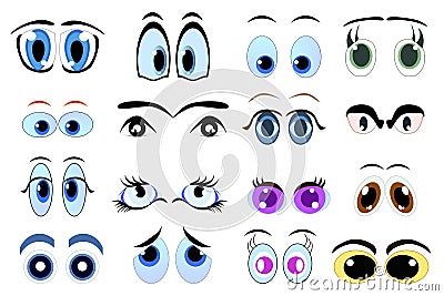 Cartoon eyes Vector Illustration