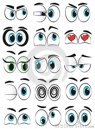 Cartoon eyes Stock Photo