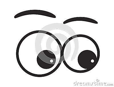 Cartoon eyes vector symbol icon design. Vector Illustration