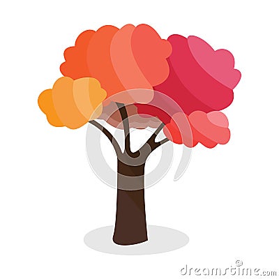 Cartoon Fall Tree Stock Photo