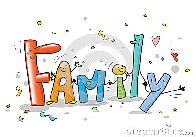 Cartoon family Vector Illustration