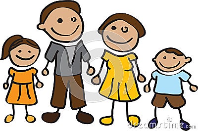 Cartoon family Vector Illustration