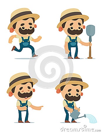 Cartoon Farmers Vector Illustration