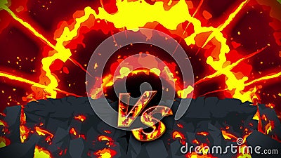 Cartoon Fire Animation. Flame Loop Background. Competition. Battle Game ...