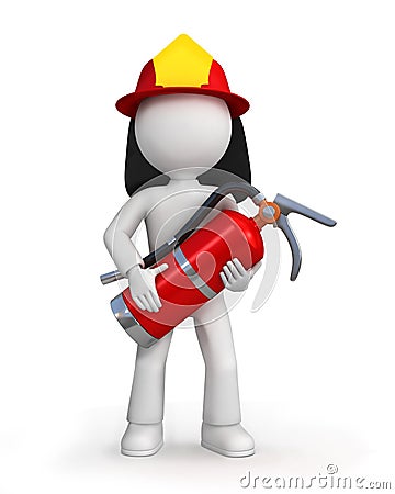 Cartoon Fire Fighter Royalty Free Stock Photography - Image: 25888047