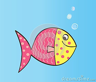 Cartoon Fish Stock Photo