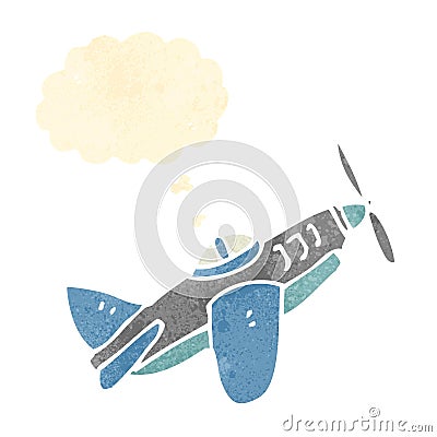 cartoon flying plane Vector Illustration