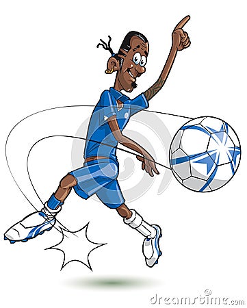 Cartoon Football player Stock Photo