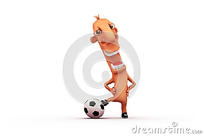 cartoon football player Stock Photo