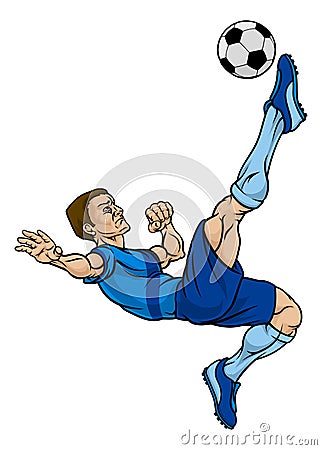 Cartoon Football Soccer Player Vector Illustration