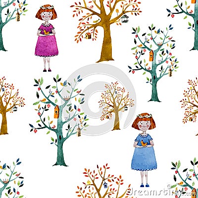 Cartoon forest Vector Illustration