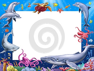 Cartoon frame Stock Photo