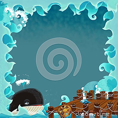 Cartoon frame ocean Cartoon Illustration