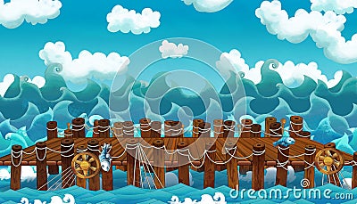 Cartoon frame ocean Cartoon Illustration