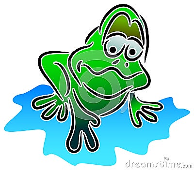 Cartoon frog Vector Illustration