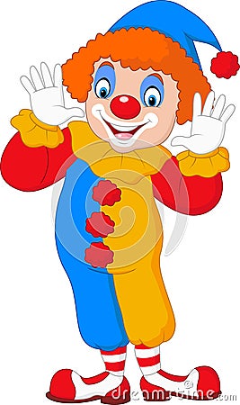 Cartoon funny clown Vector Illustration