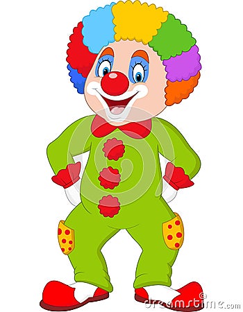 Cartoon funny clown Vector Illustration