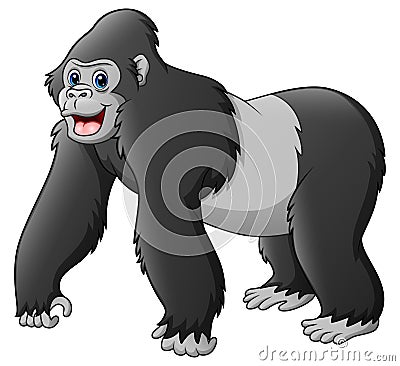 Cartoon funny gorilla Vector Illustration
