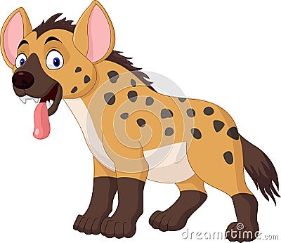 Cartoon funny hyena Vector Illustration