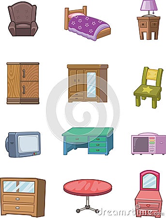 Cartoon furniture icon Vector Illustration