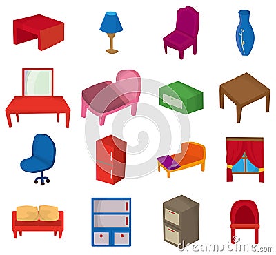 Cartoon Furniture icon Stock Photo