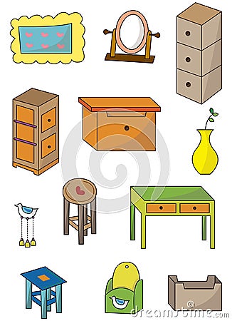 Cartoon furniture icon Vector Illustration