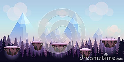 Cartoon Game Background , seamless background for games mobile applications and computers. Vector illustration for your Vector Illustration