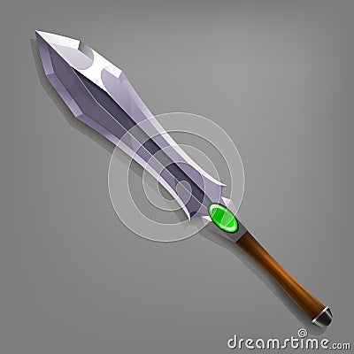 Cartoon game sword. Vector Illustration