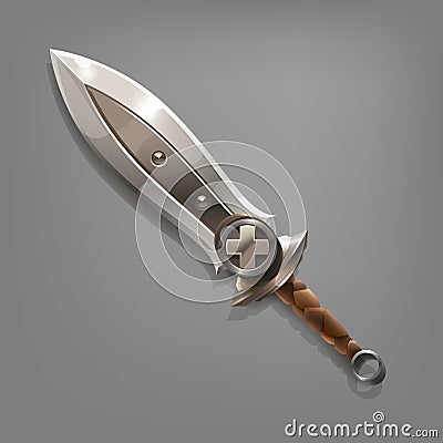 Cartoon game sword. Vector Illustration