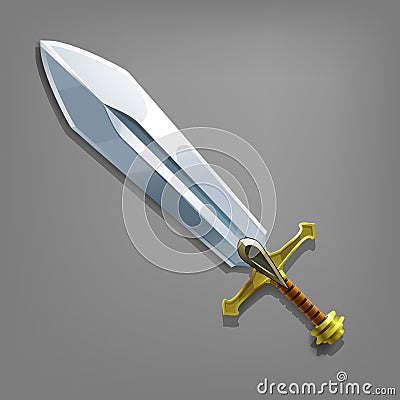 Cartoon game sword. Vector Illustration