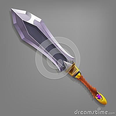 Cartoon game sword. Vector Illustration