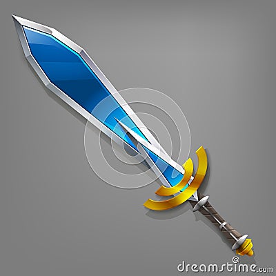 Cartoon game sword. Vector Illustration