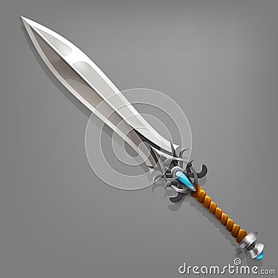 Cartoon game sword. Vector Illustration