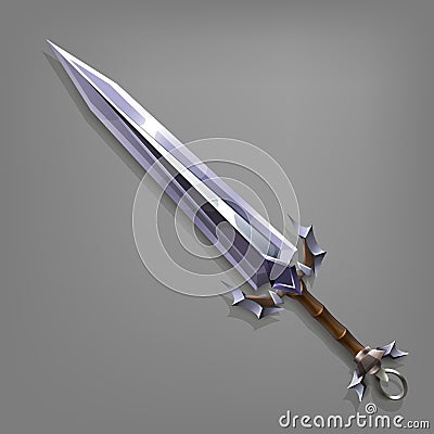 Cartoon game sword. Vector Illustration