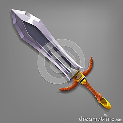 Cartoon game sword. Vector Illustration