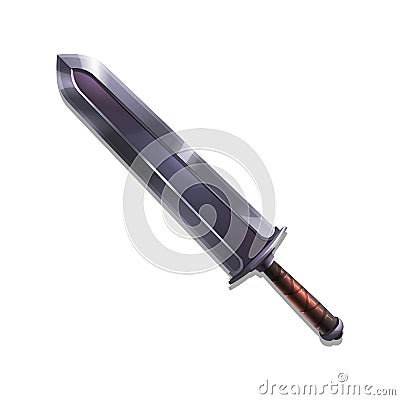 Cartoon game sword. Vector Illustration