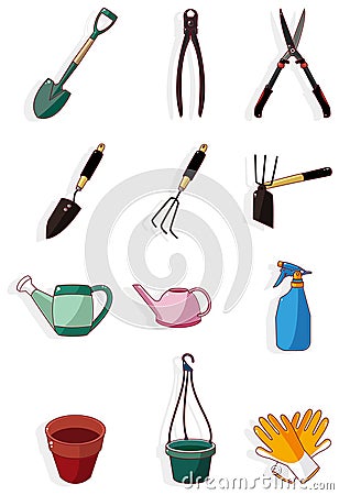 Cartoon Gardening icon Vector Illustration