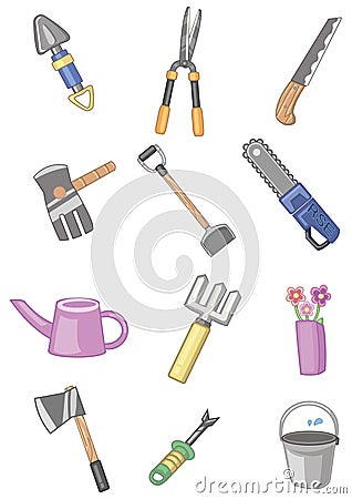 Cartoon gardening icon Vector Illustration