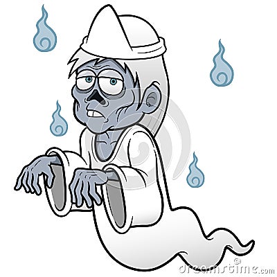 Cartoon ghost Vector Illustration